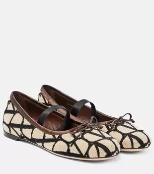 Балетки toile iconographe Valentino Garavani, нейтральный