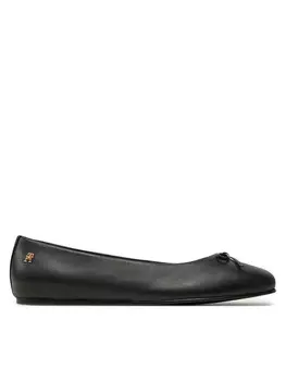 Балетки Tommy Hilfiger Ballerina Leather Flat Bow FW0FW08359, черный
