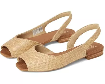 Балетки TOMS Briella Slingback, цвет Almond Raffia