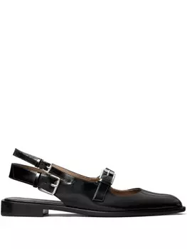 Балетки Tory Burch с несколькими пряжками, черный
