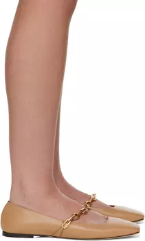 Балетки-туфли «Tilda Diamond» цвета загара Jimmy Choo