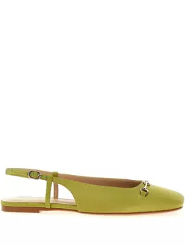 Балетки TWINSET с квадратным носком, зеленый
