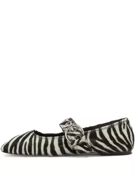 Балетки Uma с зебровым узором Aeyde, черный
