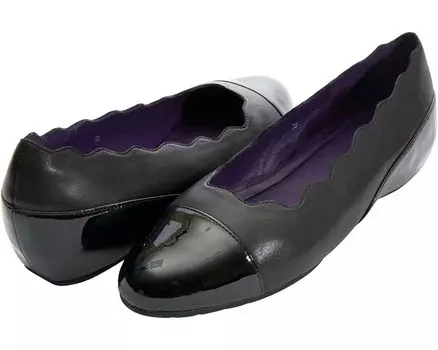 Балетки Vaneli Picot, цвет Black Nappa/Black Patent