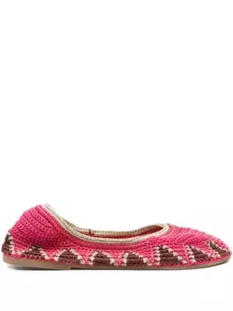 Балетки в технике кроше SLO_HAND_MADE, розовый