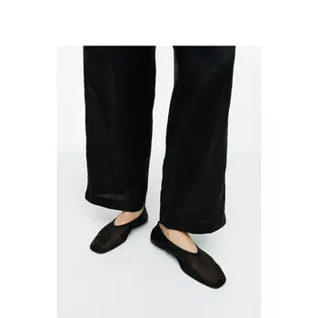 Балетки женские Arket с квадратным носком, черный / красный