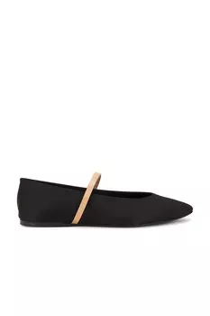 Балетки женские Gio Ballerina Flat Saint Laurent, цвет Nero & Brown Gold