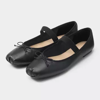 Балетки женские GU с бантом, светло-бежевый