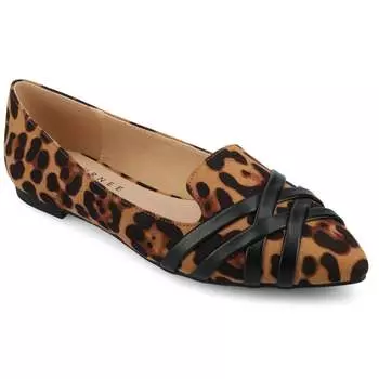 Балетки женские Journee, цвет leopard