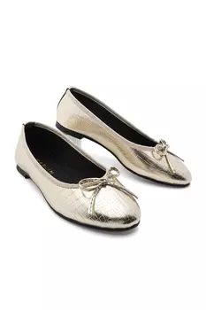 Балетки - Золотистый - Плоская подошва Marjin, золотой