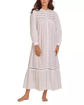 Балетная ночная рубашка с длинными рукавами Eileen West, белый