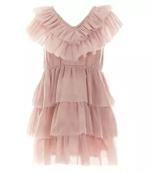 Балетное многоярусное платье без рукавов для маленьких девочек GB 2T-6X, розовый