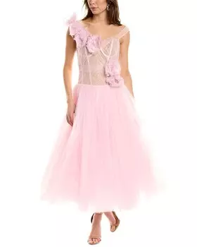 Балетное платье Carolina Herrera с открытыми плечами, розовый