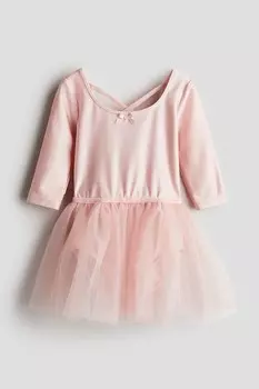 Балетный костюм с тюлевой юбкой H&M, розовый