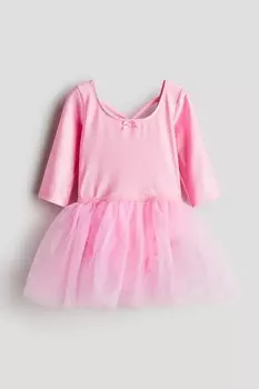 Балетный костюм с тюлевой юбкой H&M, розовый