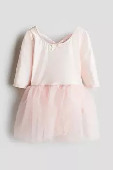 Балетный купальник с юбкой из тюля H&M, розовый