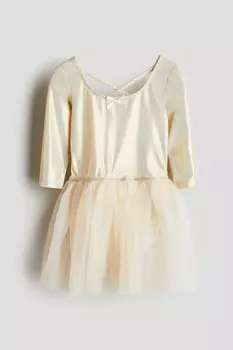 Балетный купальник с юбкой из тюля H&M, золотой