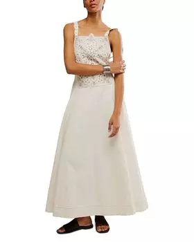 Бали Вена Макси-платье Free People, белый