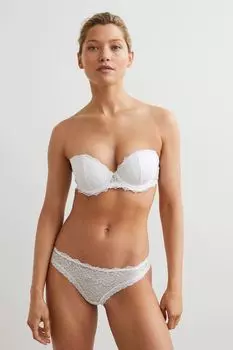 Балконет из жесткого кружева H&M, белый