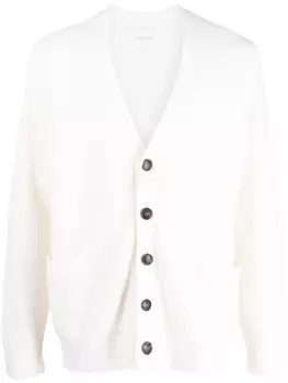 Ballantyne шерстяной кардиган с V-образным вырезом, белый