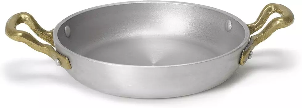 Ballarini 75001-093 Сервировочная сковорода Ballarini, 5,5 дюймов (14 см), производство Италия, для обеих рук, кастрюля, сковорода, газовая плита, алюминий, Silver