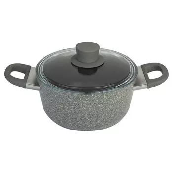 BALLARINI 75002-940-0, 4,5 л, круглый, серый, алюминий, серый, Soft Touch