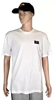 Bally 6238518 Мужская белая футболка из 100% хлопка с вышитым логотипом