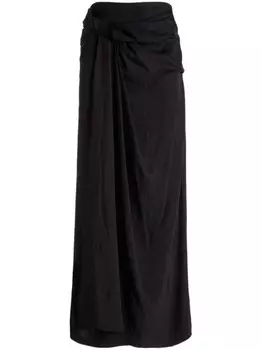 Bally асимметричная юбка с оборками, черный