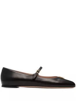 Bally балетки с сердечками, черный