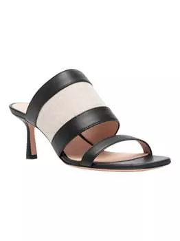 Bally Bianka 6303513 Женские двухцветные черные кожаные мюли