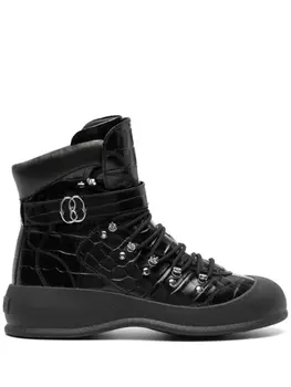 Bally ботинки Clyff с тиснением под крокодила, черный