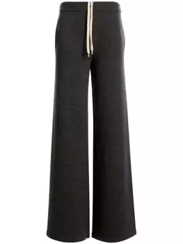 Bally брюки прямого кроя с завязками, серый