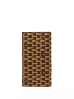 Bally бумажник с монограммой, коричневый