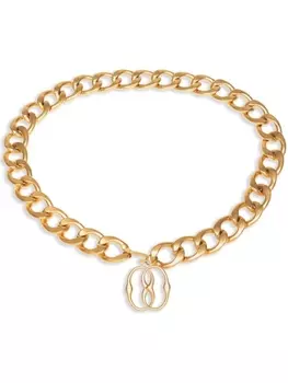 Bally цепочка на шею Emblem, золотистый