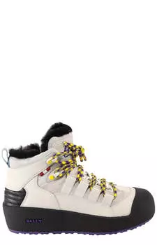 Bally Cusago 6239735 Женские кожаные ботинки Dusty White с подкладкой из овчины