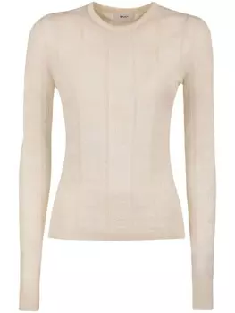 Bally джемпер вязки интарсия с узором, нейтральный цвет