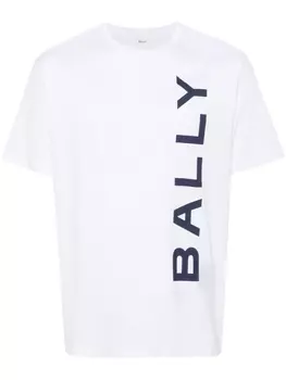 Bally футболка из органического хлопка с логотипом, белый