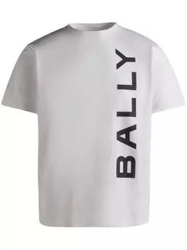 Bally футболка из органического хлопка с логотипом, белый