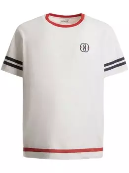 Bally футболка из органического хлопка с логотипом, белый