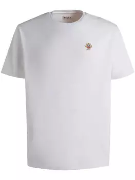 Bally футболка с вышитым логотипом, белый