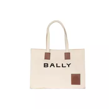 BALLY Холщовая сумка, сумка-шоппер, сумка через плечо, женская белая сумка