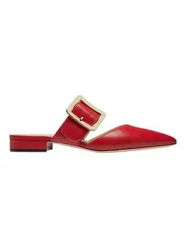 Bally Jemina 6238151 Женские мюли Lipstick Calf Plain Flat из гладкой кожи, красный