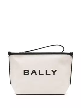 Bally клатч Bar из канваса, нейтральный цвет