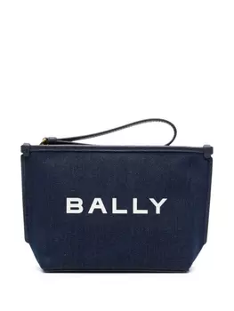 Bally клатч Bar из канваса, синий