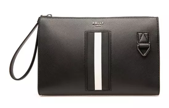 BALLY Клатч мужской из коровьей кожи, черный, стандартный