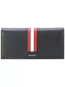 Bally континентальный кошелек с полосками, черный