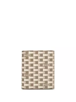 Bally кошелек из канваса с логотипом, нейтральный цвет