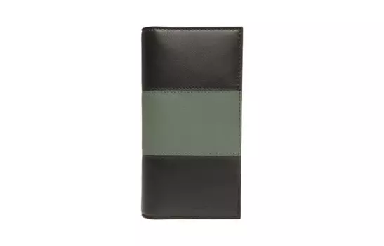 BALLY Кошелек из коровьей кожи, стандартный, мужской, черно-зеленый