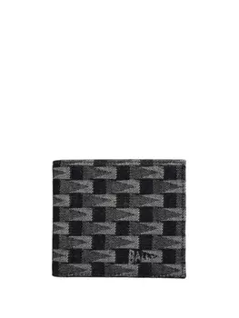 Bally кошелек с монограммой, серый