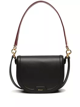 Bally кожаная сумка через плечо с логотипом, черный